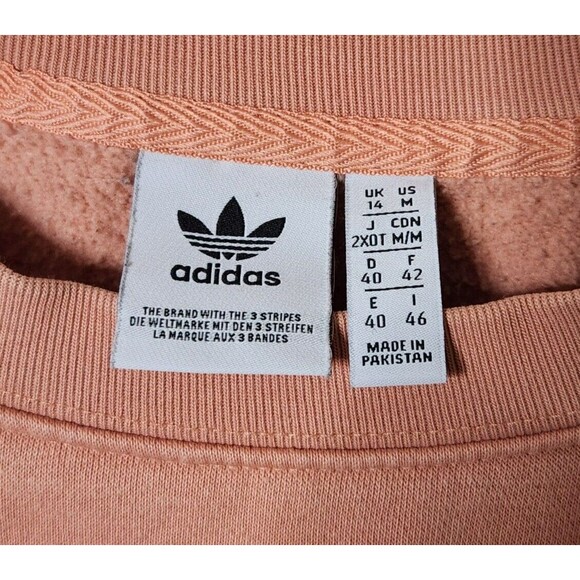 Adidas Womens M Batwing Sweatshirt Embroidered Logo Crewneck Pullover - Picture 5 of 5